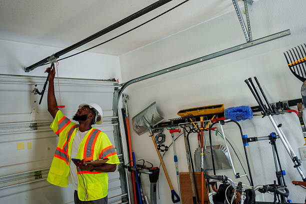 Professional Garage Door Panel Replacement technician working in Wood County County, WI
